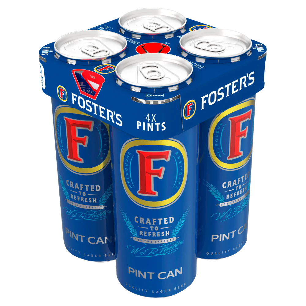 Fosters Lager Pint Cans 24 x 568ml