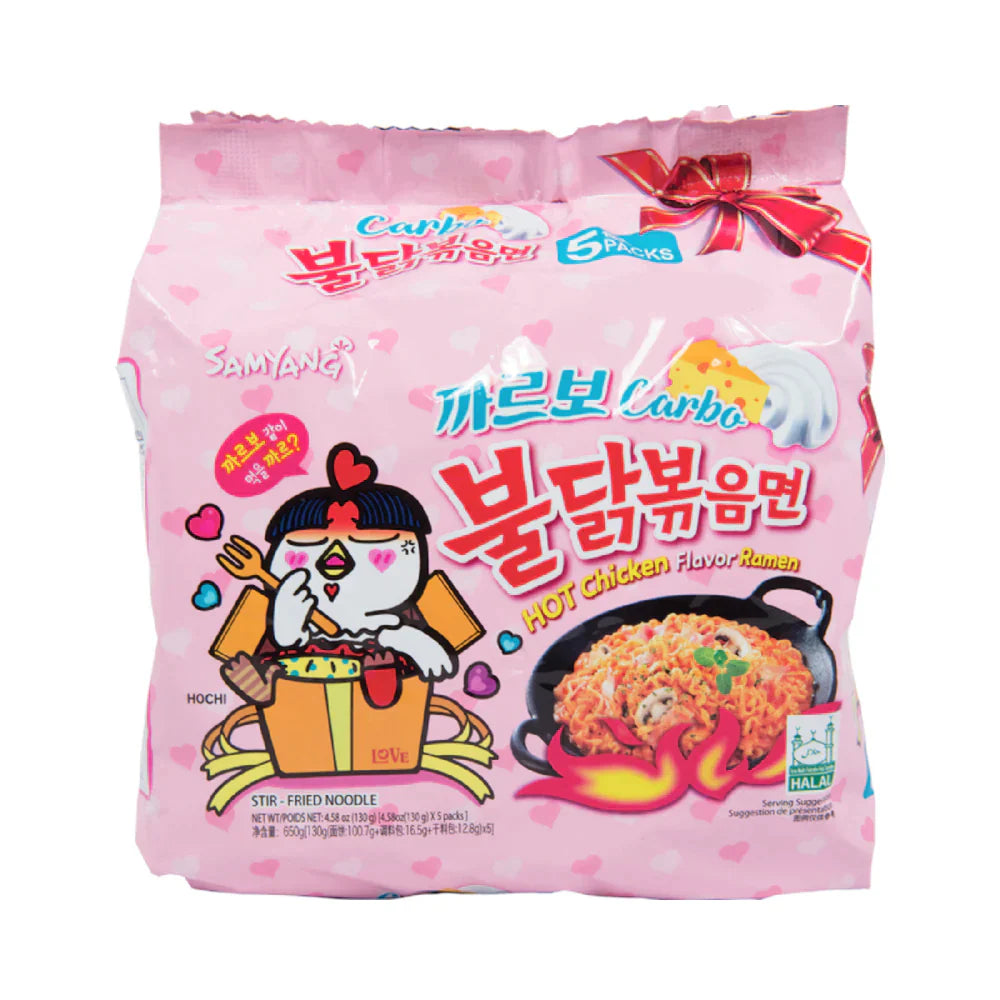 Buldak hot chicken flavour Cabonara Ramen pak of 5