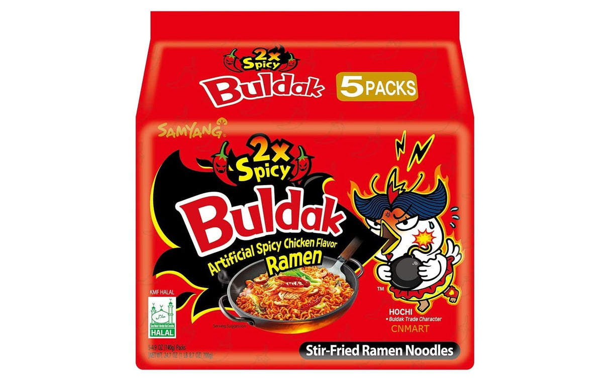 Buldak hot chicken flavour Ramen 2xspicy pk of 5