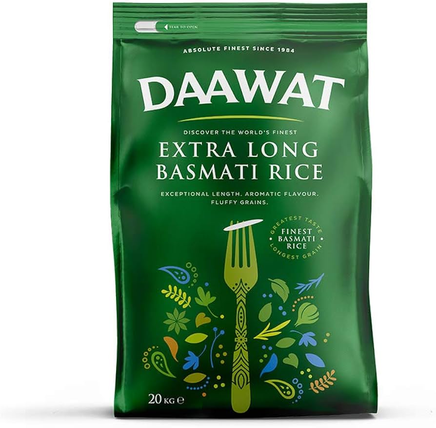 Daawat Extra long grain rice 20kg |DVC local store  (Available only at shop/ local delivery only)