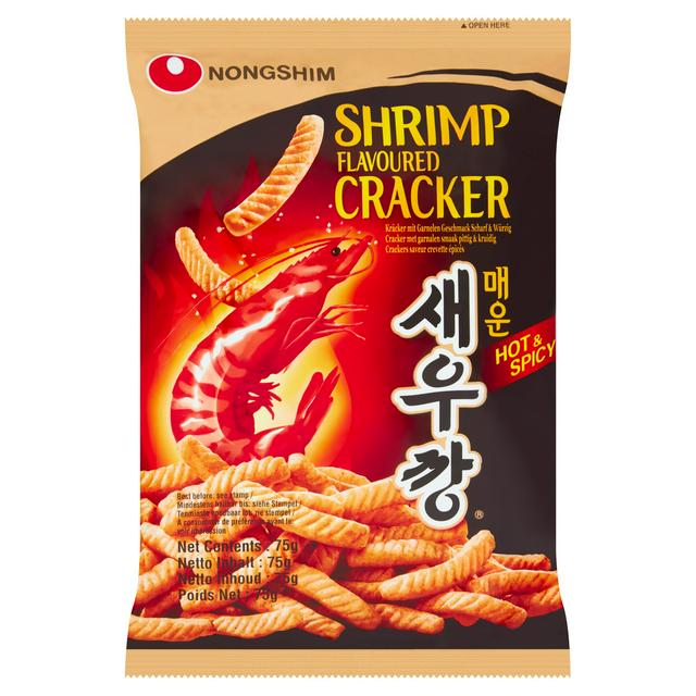 Nongshim shrimp flavoured cracker hot & spicy 75g