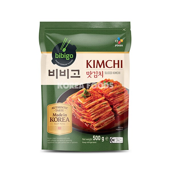 Bibigo Sliced Cabbage Kimchi (Pouch) 500g