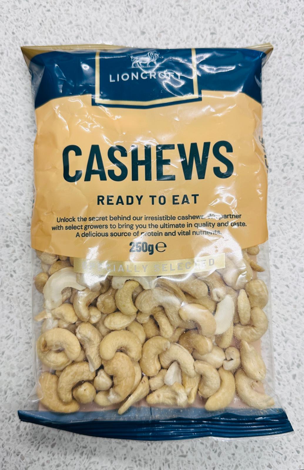 Lioncroft Cashews Ready to eat 250g