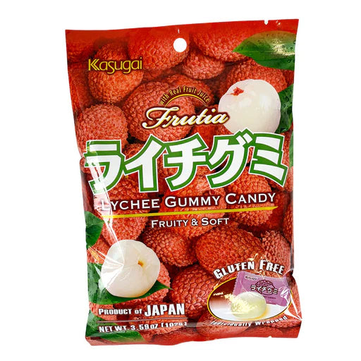 Kasugai Frutia Lychee Gummy Candy 102g