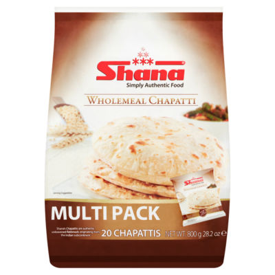 Shana Whole meal  multipack 20 chapattis