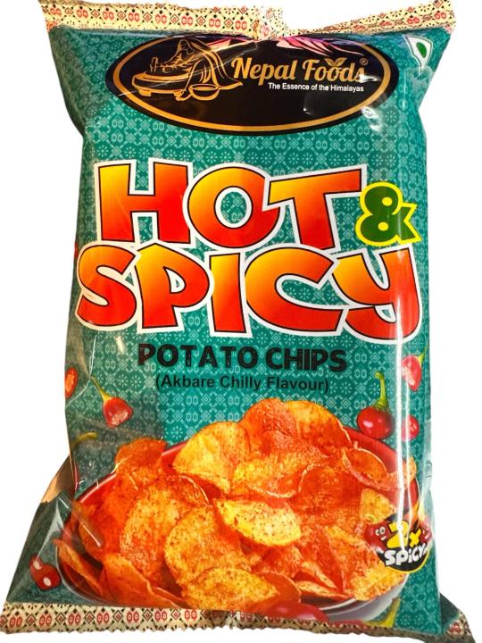 Nepal Foods hot and spicy potato chips 55g