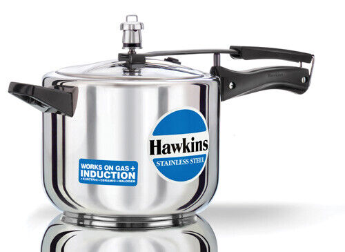 Hawkins Stainless Steel 5 Ltr Pressure Cooker Induction Base 5-7 Persons HSS50