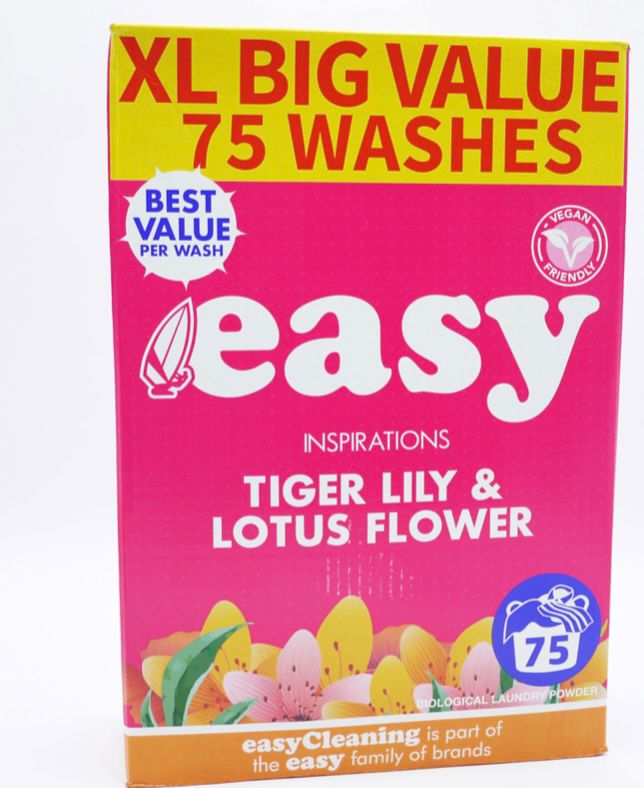 Easy tiger lily & lotus flower biological laundry powder 75 washes