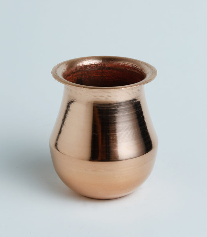 copper Puja kalash Lota (tamako ankhora) - Handmade Copper Vessels