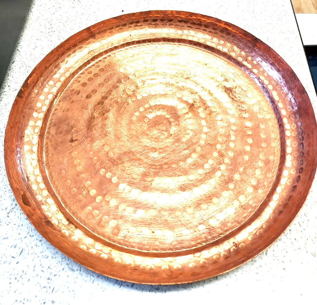 Copper(Tama) Puja Thali 13 inches