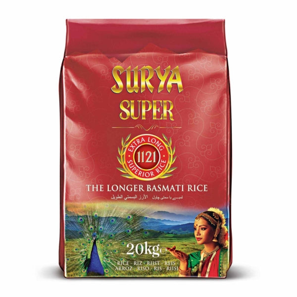 Surya The longer Basmati rice 20kg  (Available only at shop/ local delivery only)