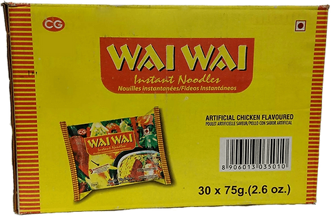 Wai Wai Instant Noodles Chicken Flavoured pk of 30 box