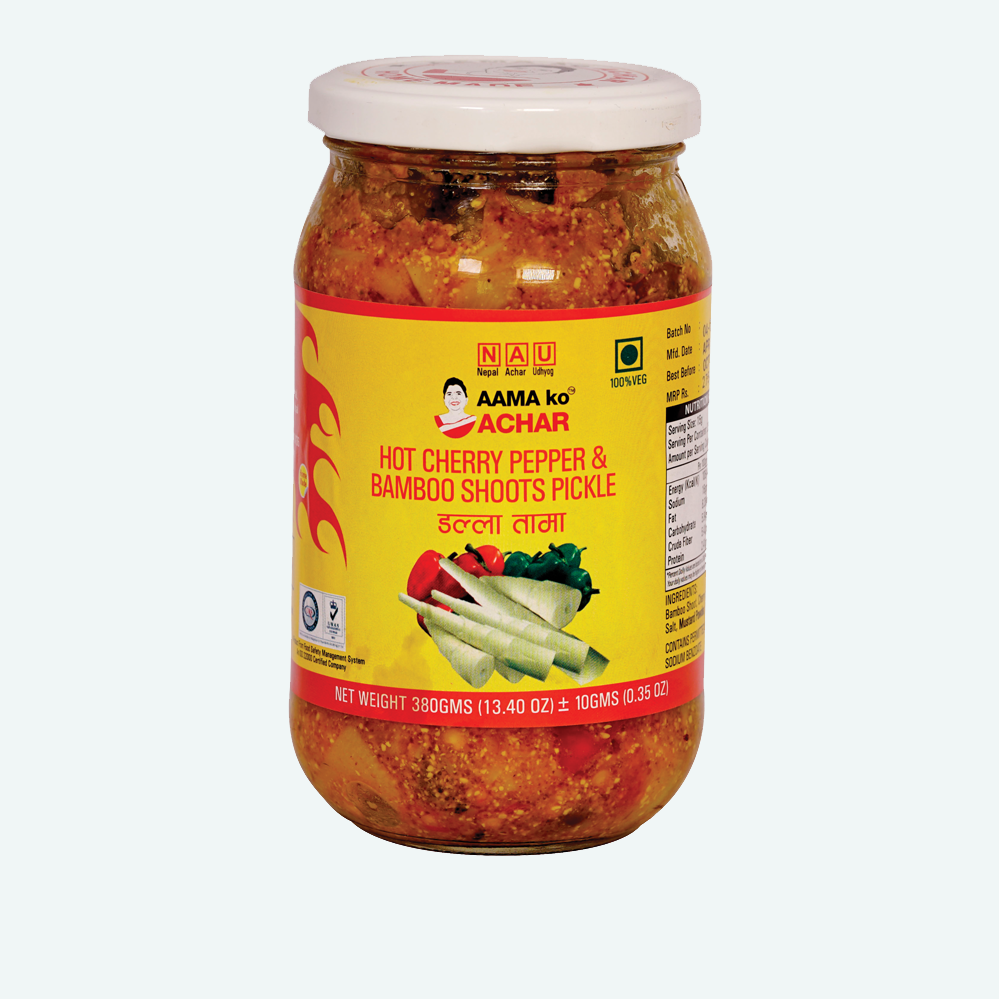 Amako achar Hot cherry pepper and bamboo shoot pickle(dalle tama)380g